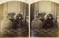 22351 Portret van Hendrika Cornelia Maria Pannekoek (1818-1884) en haar man Jordaan Everhard van Rheden (1822-1890), ...
